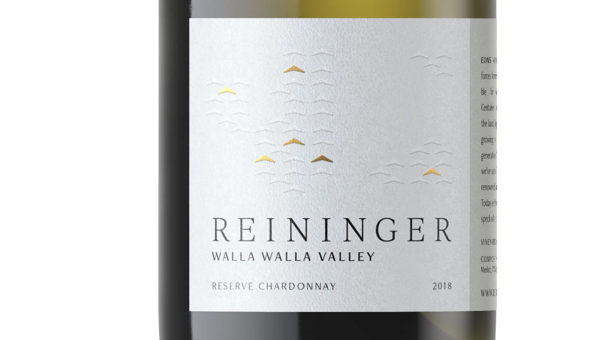 Label of Reininger Wine Bottle