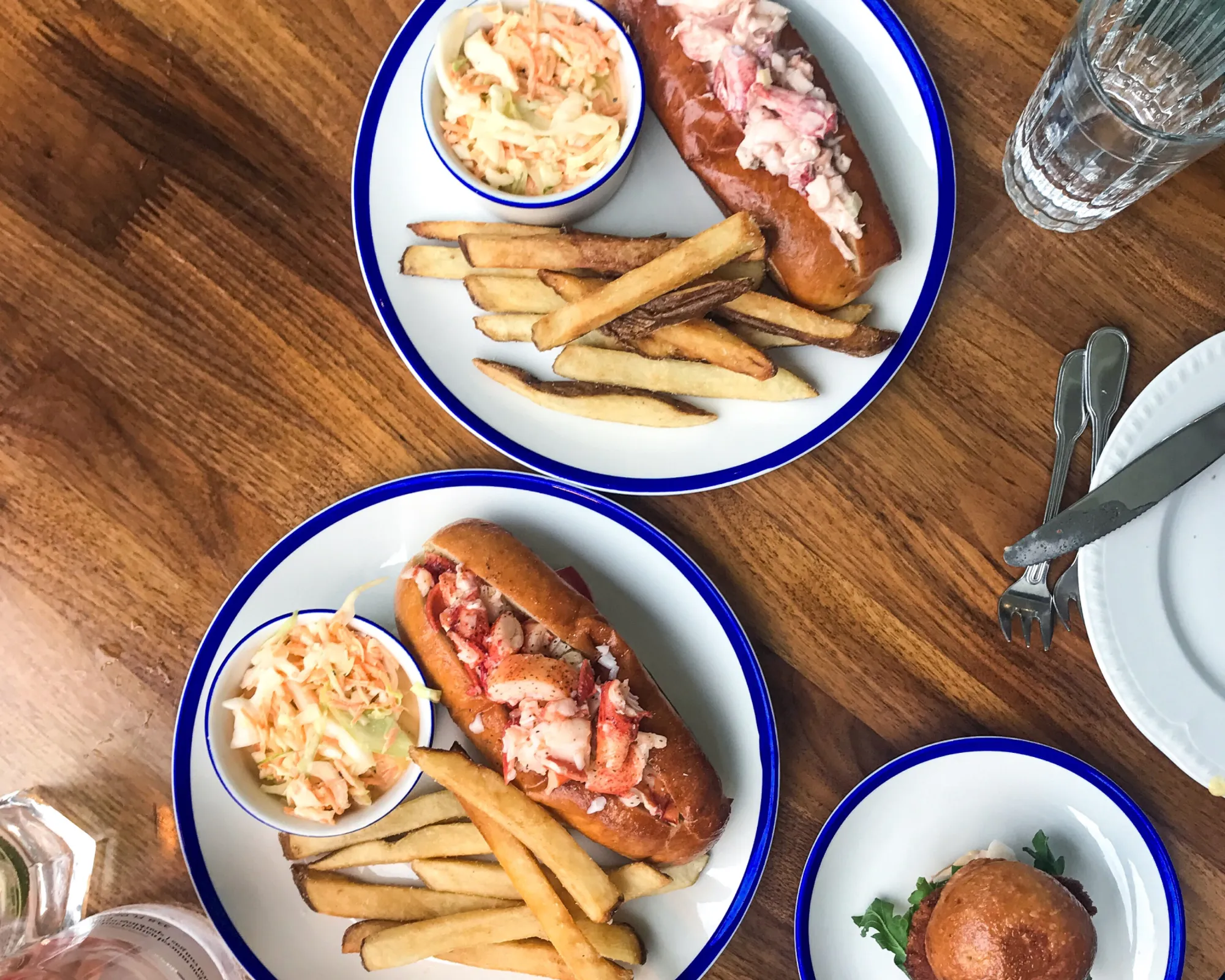 Lobster rolls and fries