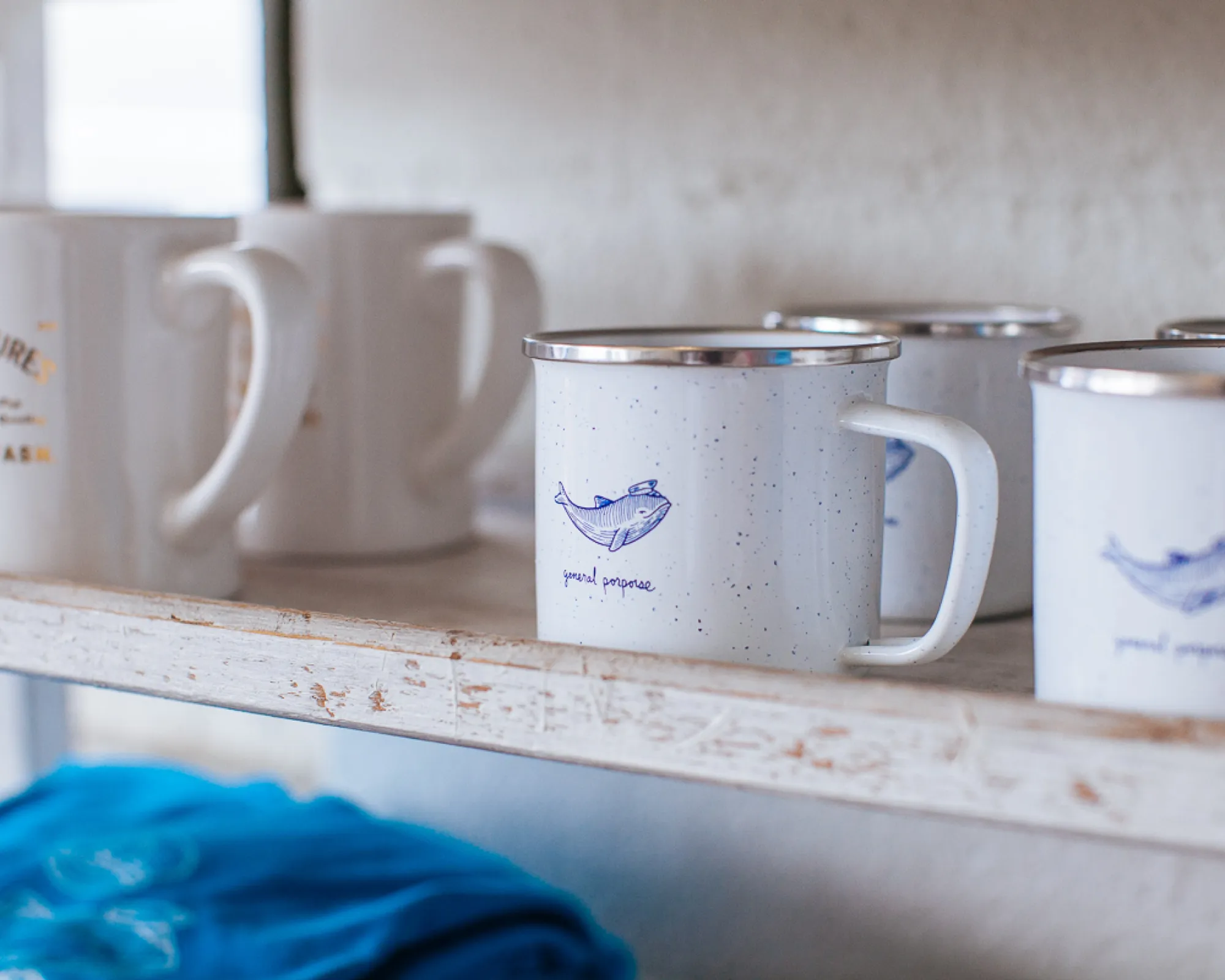 Shelf of Sea Creatures mugs